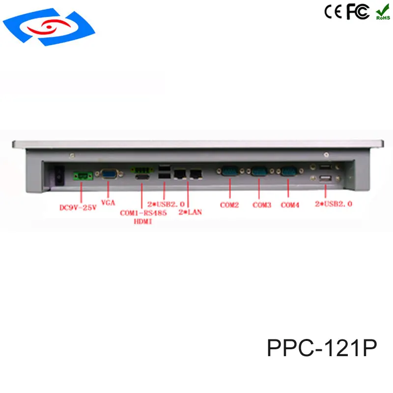 Завод магазин низкой цене 12,1 "Сенсорный экран безвентиляторный промышленный Панель ПК с XP/Win7/Win8/Win10/Linux Системы Поддержка Wi-Fi/3g/LTE