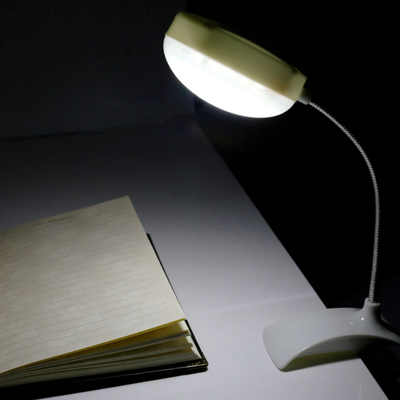 HNGCHOIGE Гибкая Настольная лампа с зажимом, светодиодный светильник для чтения, для учебы, для ноутбука, настольный яркий светильник