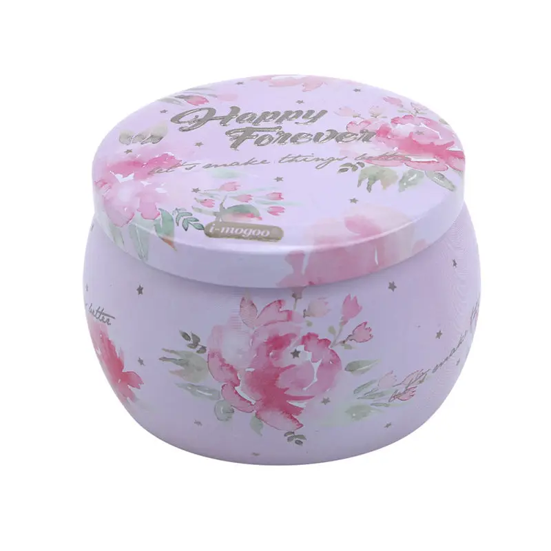 

Creative Rose Tea Pot Tin Box Small Fresh Home Garden Personality Candy Box Drum-shaped Candy Cookie Box Festive Party Supplies