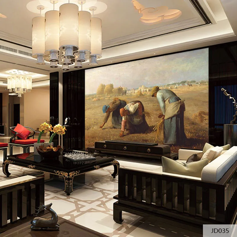 

Custom DIY 3D Print Fabric & Textile Wallcoverings For Walls Wall Mural Retro cotton and linen Washable For Living Room Europe