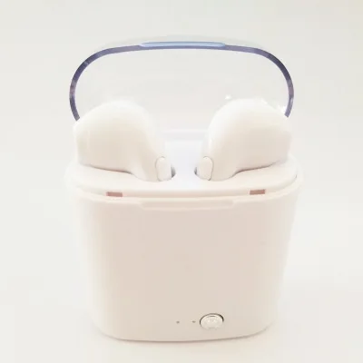 I7S TWS Bluetooth наушники беспроводные мини наушники-вкладыши стерео Аурикулярные наушники с зарядной коробкой микрофон для iPhone 6 7 8 Xiaomi - Цвет: Белый