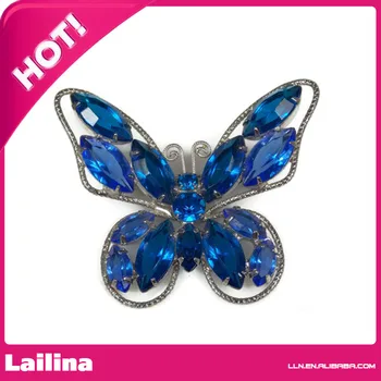 

Blue Rhinestone Butterfly Brooch Pin Jewelry