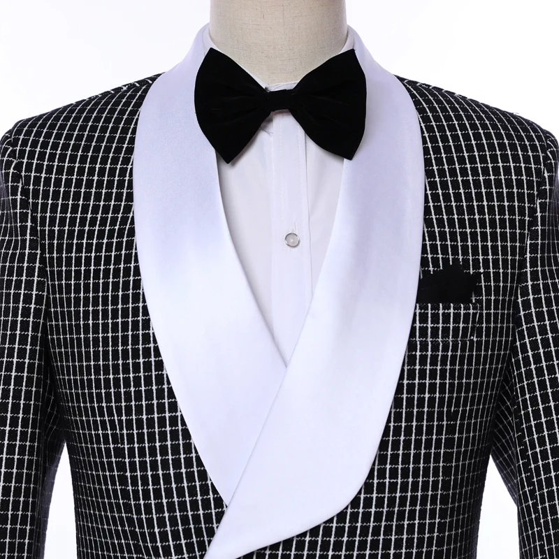 2018 бренд Стиль костюмы мужские черные цветочный узор мужской костюм Slim Fit смокинг жениха 3 предмета пользовательские вечерний пиджак