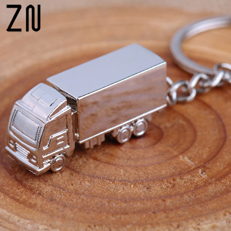 ZN Mini Metal Truck Key Ring Lorry Car Keyfob Keychain Creative Gift