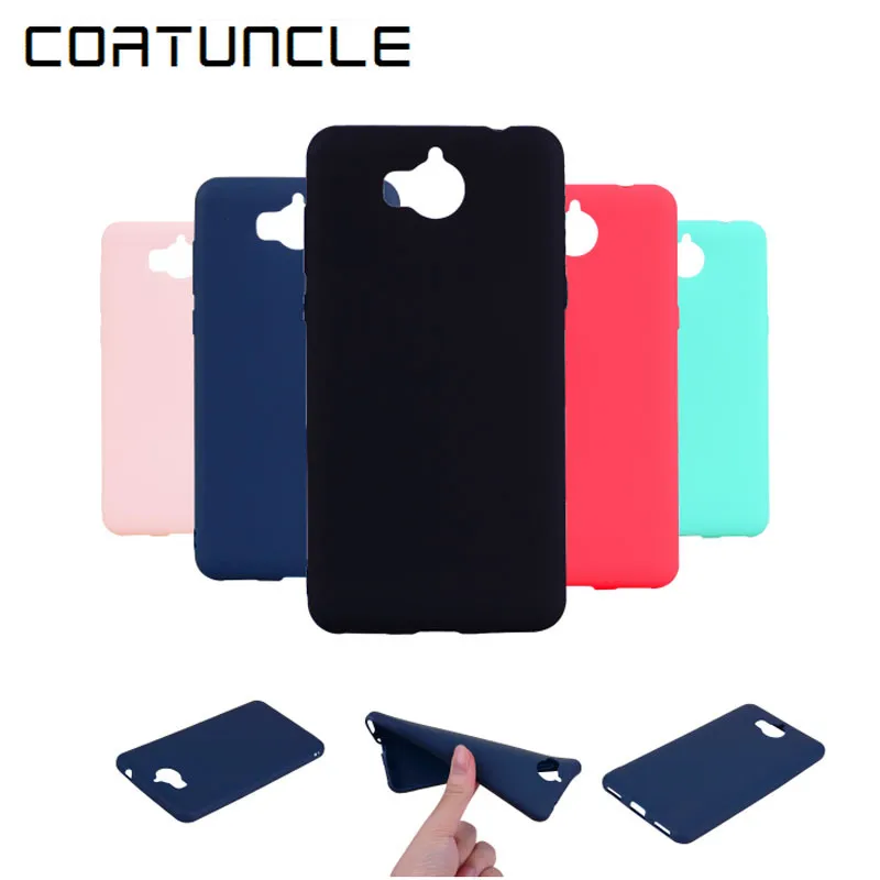 

COATUNCLE TPU Soft Cases Huawei Y3 2017 Case Slim 360 Protec Candy Color Silicon Back Cover For Huawei Y5 2017 Case