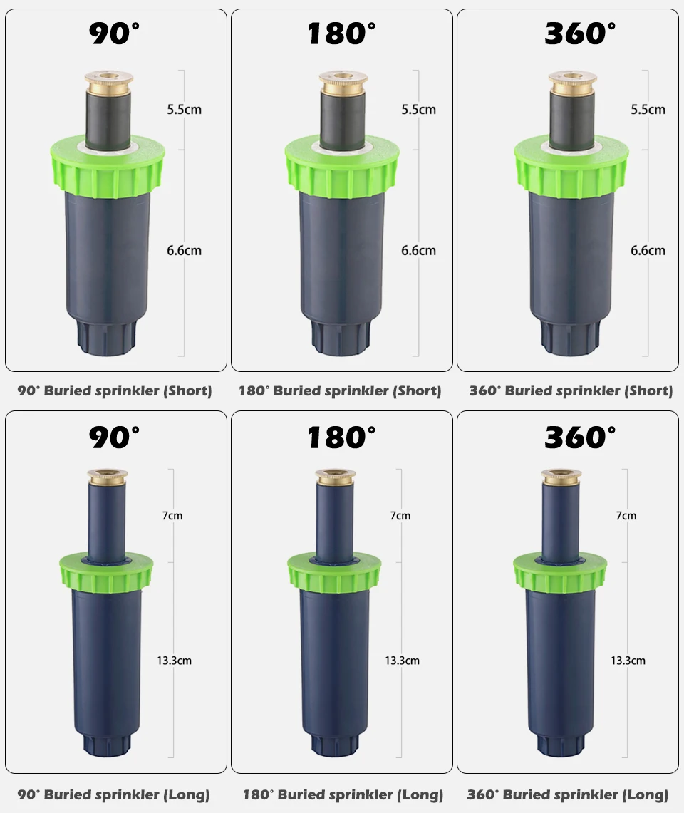 5 шт. садовая 90-360 градусов водораспылительная установка 1/2 дюймов телескопическая утопленная насадка сельскохозяйственное орошение полив охлаждающие принадлежности