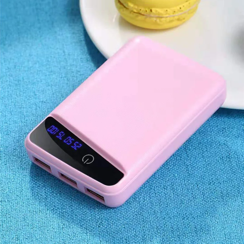 Внешний аккумулятор 3Pcs18650 портативная зарядка внешний 3USB для Xiaomi Mi 9 8