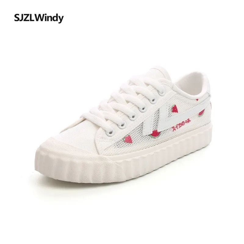 

Breathable net shoe female summer new style small white shoe han version student shoe recreational sport board shoe