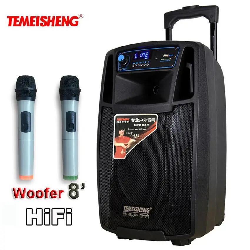 50W HiFi High Power Loudspeaker Wireless Microphone Amplifier Portable