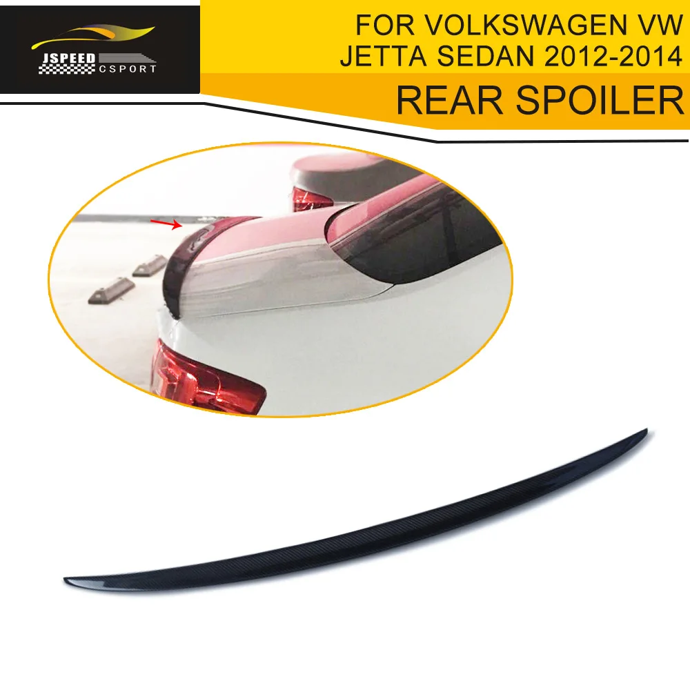 Carbon Fiber Rear Trunk lip Wing Spoiler for Volkswagen VW Jetta Sedan
