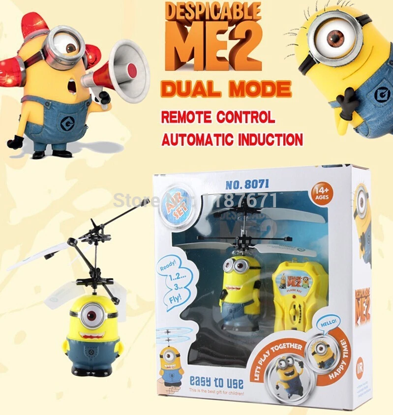 Mini RC Helicopter Despicable Me 2 Sensor Flying Minion Shatter