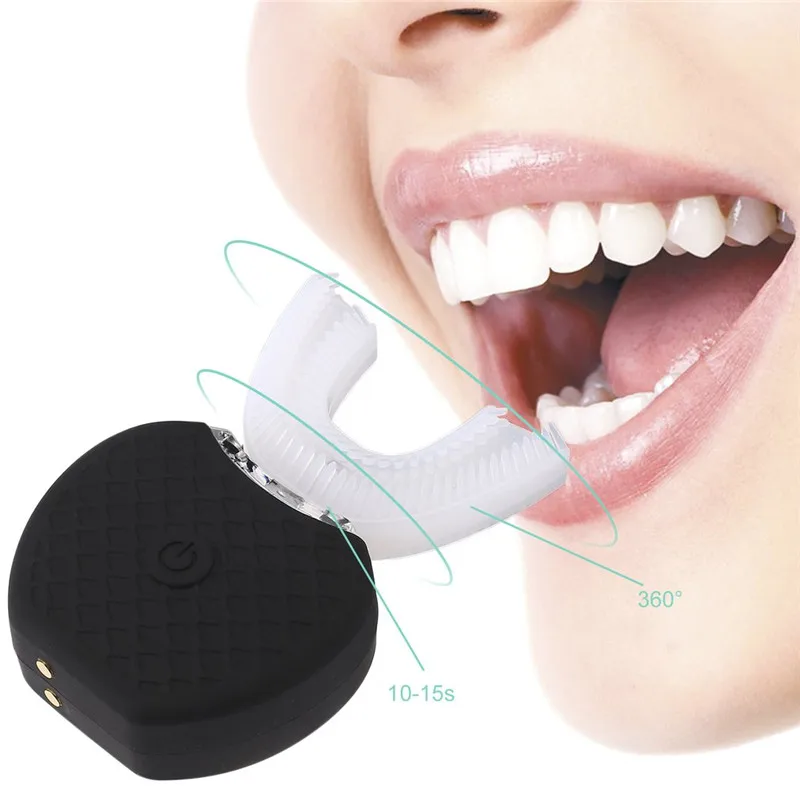 

Automatic Electric Toothbrush 3D Sonic Tooth Whitening Cleaning Toothbrush 360 Degrees Ultrasonic U Shape Lazy ToothBrushes