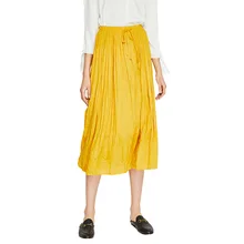 Toyouth, Женская Осенняя плиссированная юбка с эластичной талией, корейский стиль, юбки до середины икры, женская элегантная фиолетовая повседневная юбка для женщин