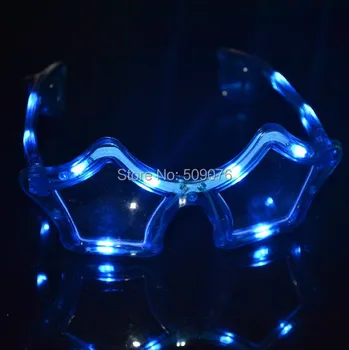 

24pcs/lot 3mode led eyeglasse light up pentagram glasses led flash glasses for event & party supplies