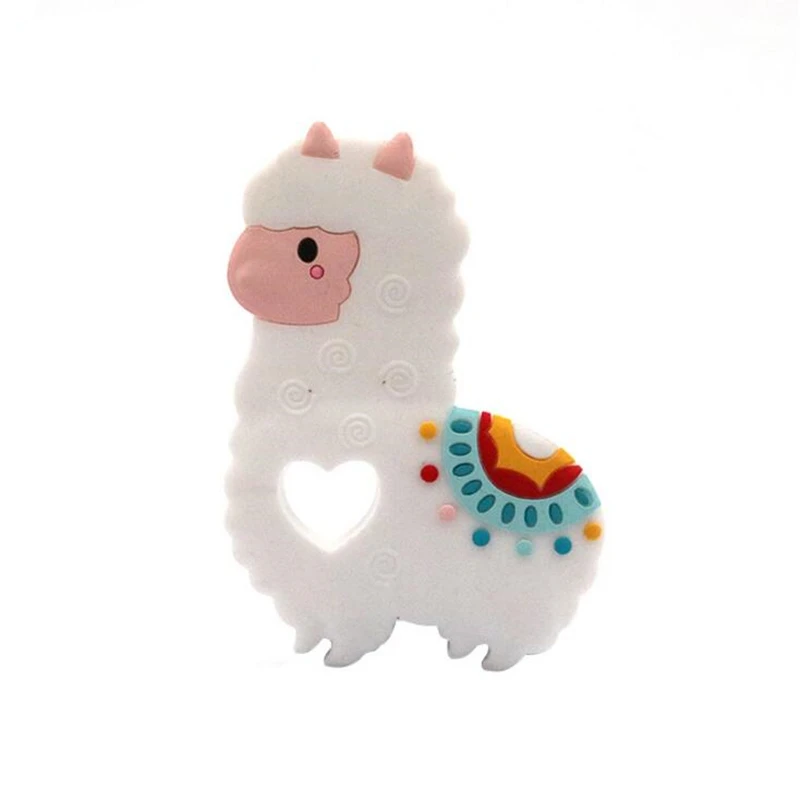 1pcs Sheep Pattern Baby Teether Silicone Teething BPA Free DIY Pacifier Chain Beads Toy | Мать и ребенок