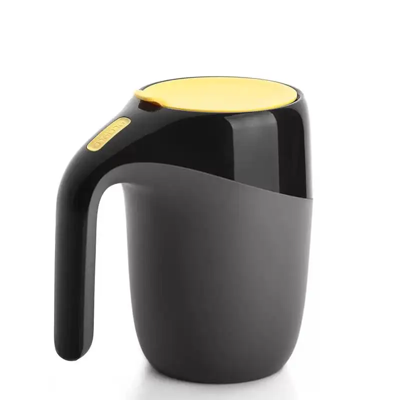 Artiart волшебная кружка с присоской, не заливающая чашка, Офисная Кружка 400 мл, термос, Вакуумная чашка, простая с крышкой, чашка для воды, кофейная кружка - Цвет: Black