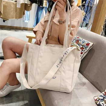 

Women Solid Color Canvas Messenger Handbags Causal Simple Shopping Tote Packag Purses Casual Crossbody Shoulder Bookbag