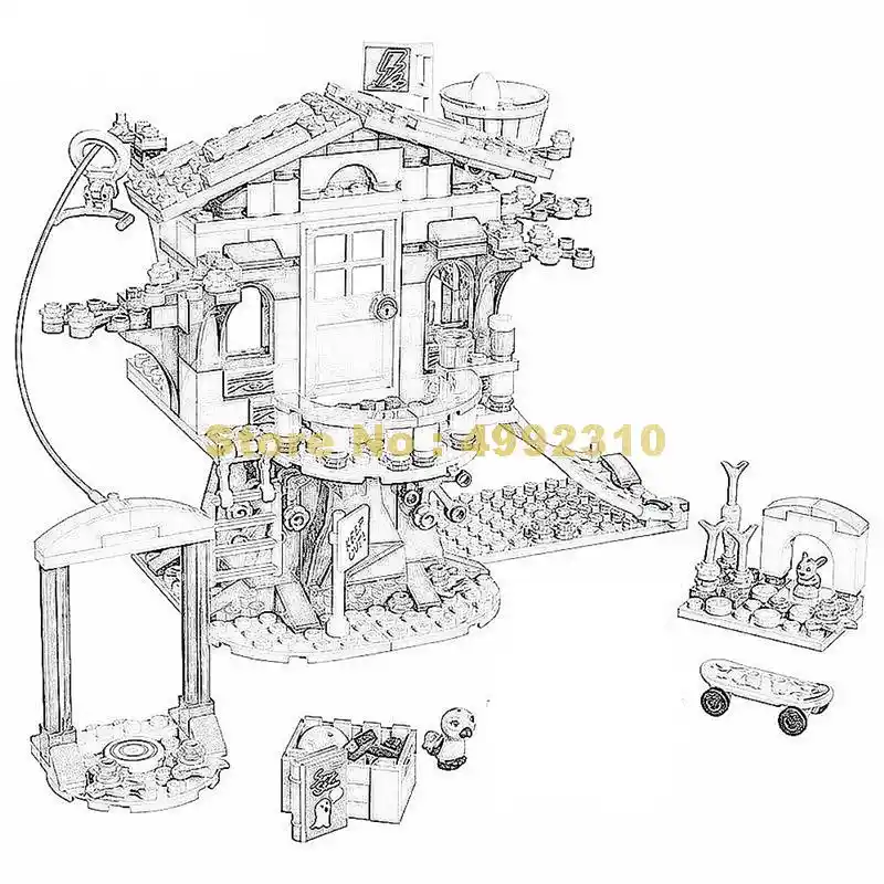 Sy1031 370pcs Friends Girls Mia Tree House Building Blocks 2