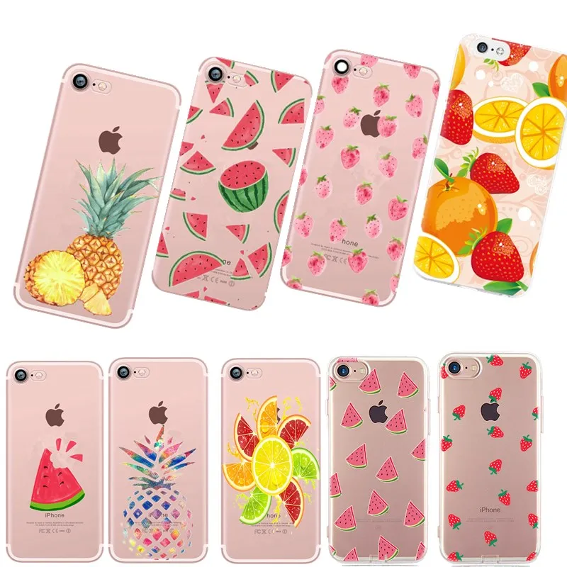 Чехол для телефона Appele iphone 8 plus Роскошный милый чехол с фруктовым узором XS X 5s SE 5 6 6s