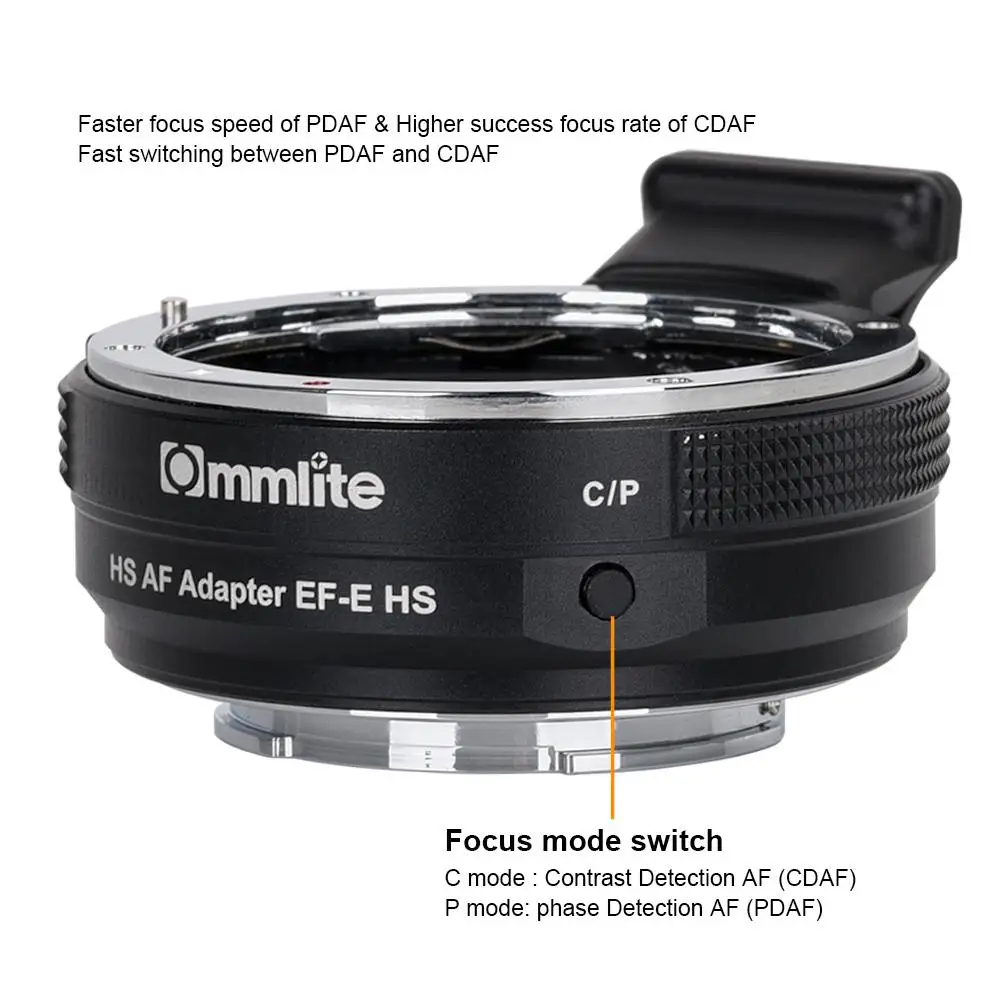 Адаптер BEESCLOVER Commlite CM-EF-E HS с автофокусом для объектива Canon EF/EF-S Len для sony E камер адаптер крепления объектива r25