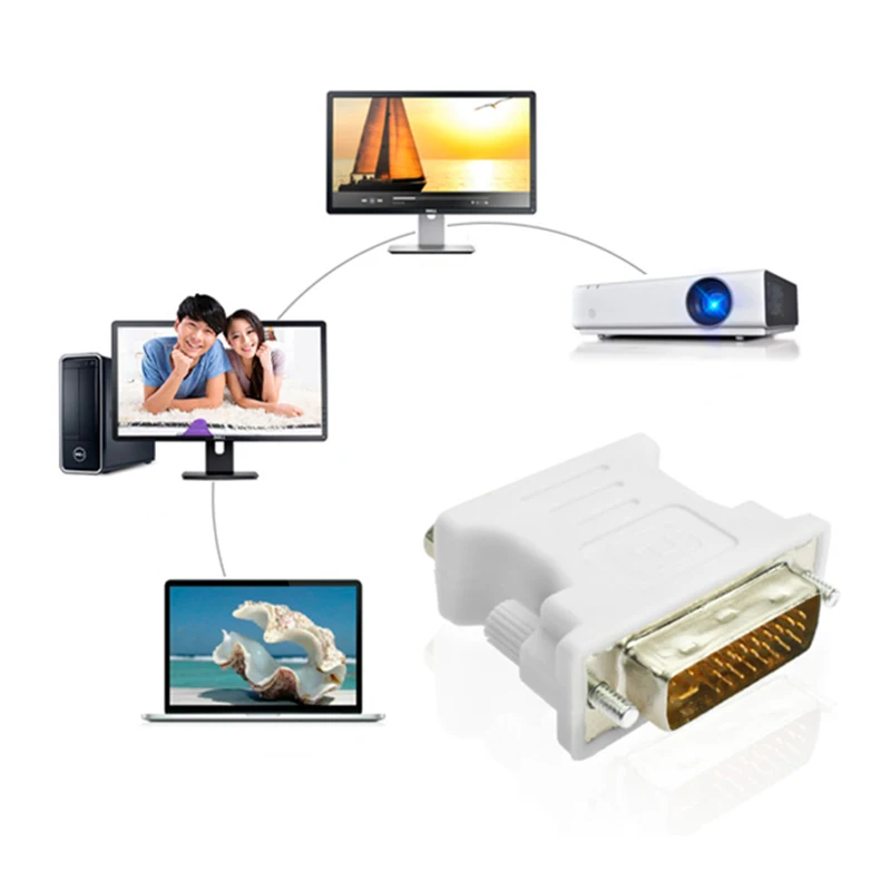 JCKEL 1080P DVI i 24+ 5 к VGA кабель Мужской Женский конвертер видео адаптер переключатель разъем для HDTV PC Проектор Монитор дисплей