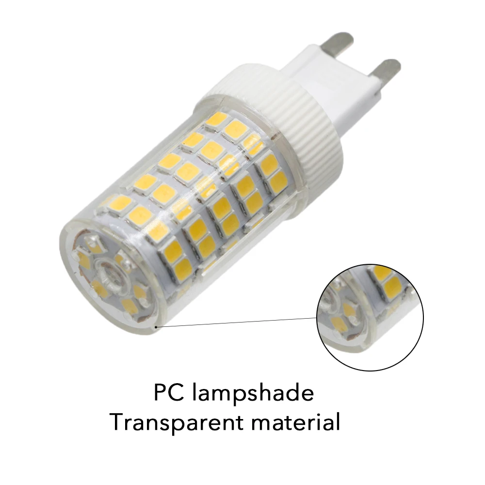 YWXLight G9 Светодиодная лампа SMD 2835 с регулируемой яркостью 9 Вт 10 AC 220 В 240 в 76