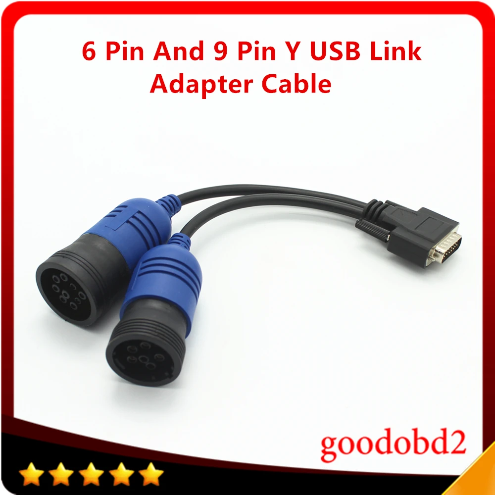 Для NEXIQ V8 Авто сверхмощный грузовик сканер инструмент NEXIQ 125032 USB ссылка 6pin и 9pin Y грузовик диагностический интерфейсный кабель