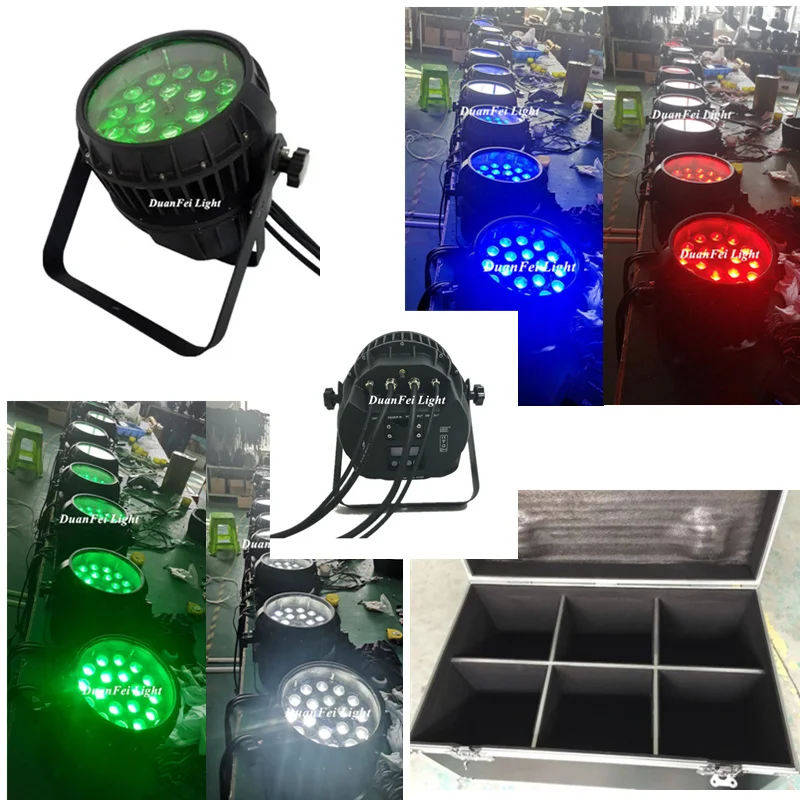 (Roadcase) 12 шт. 18x10 Вт led zoom par dmx беспроводный 64 wash наружный прожектор | Лампы и