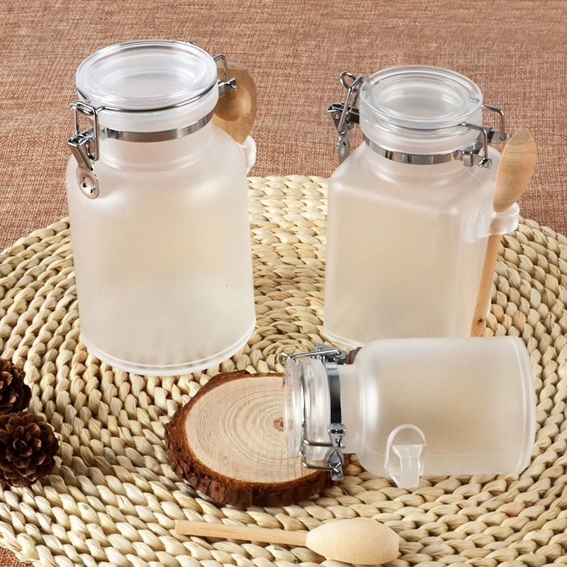 10PCS/LOT ABS Round/square Bath Salt Bottle 100ml/200ml/300ml Powder