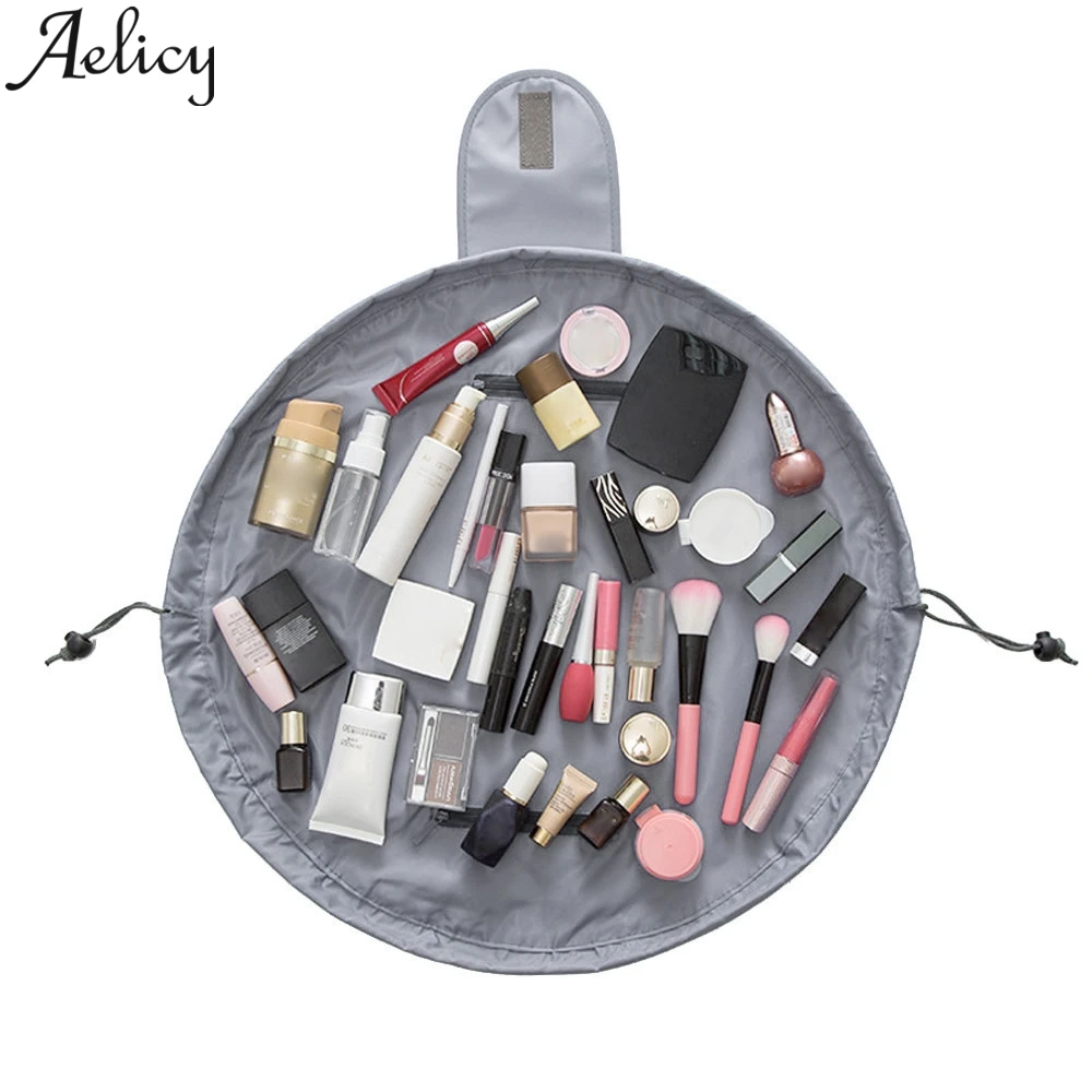 Aelicy الرباط التجميل حقيبة مستحضرات تجميل للنساء حقيبة الضروريات مستحضرات التجميل السفر حقيبة التخزين حمل أكياس