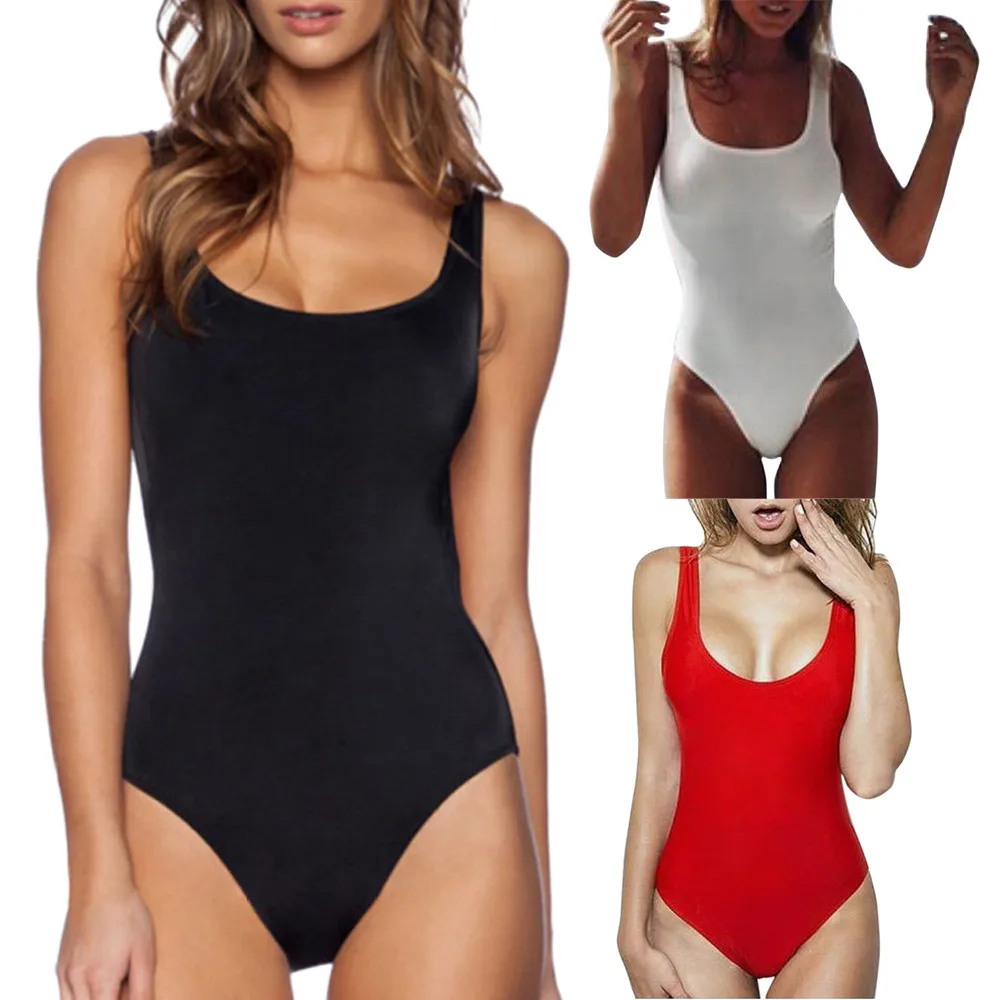

Sexy Swimwear Women One Piece Swimsuit Bikini Monokini Retro Elastic High Cut Low Back One Piece Swimwear Bathing Suits