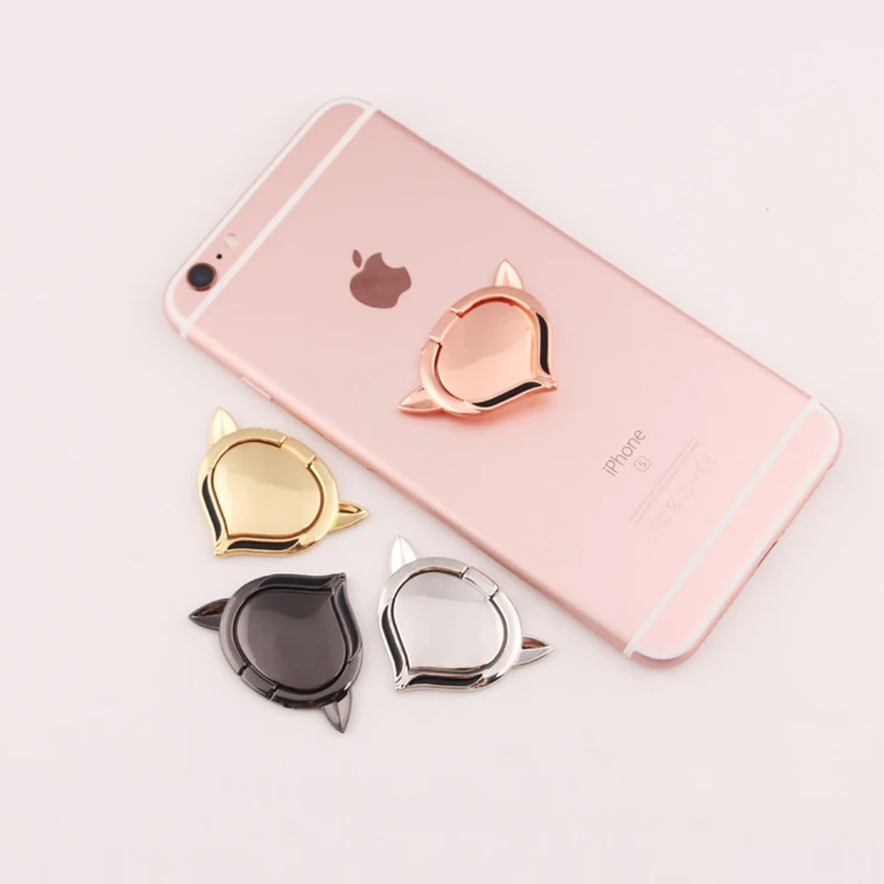 Fimilef Cute Fox Finger Ring Phone Holder For iPhone Samsung HUAWEI 180 Degree Circle Holder for Magnet Mount Smartphone Stand