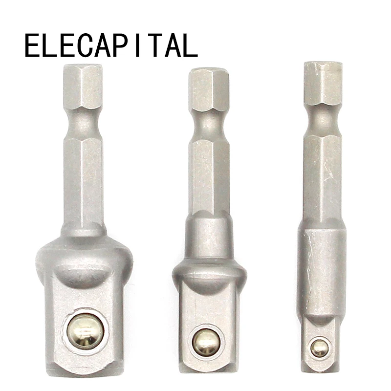 Новинка 3 шт./комплект хром-ванадиевая сталь адаптер с шестигранным хвостовиком