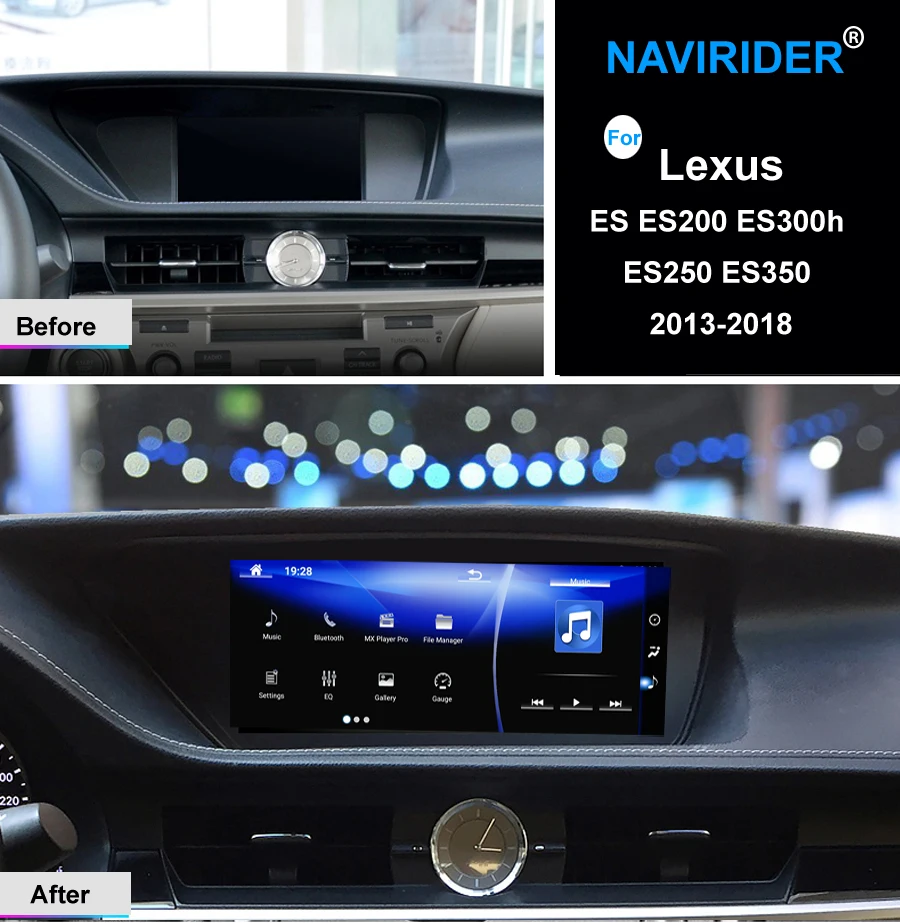 NAVIRIDER Android 7,1 Автомобильный мультимедийный gps аудио Радио стерео для Lexus ES ES200 ES300h ES250 ES350 2013- головное записывающее устройство