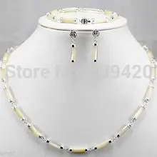 Натуральный прекрасный женский подарок с надписью WGP, кварцевый камень, драгоценный камень, изысканное натуральное серебро 925 пробы, ожерелье, серьги, набор серебряных украшений