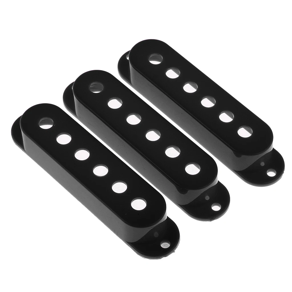 3 Pieces Plastic Single Coil Pickup Cover Replacment for ST SQ Guitar Parts Accessories