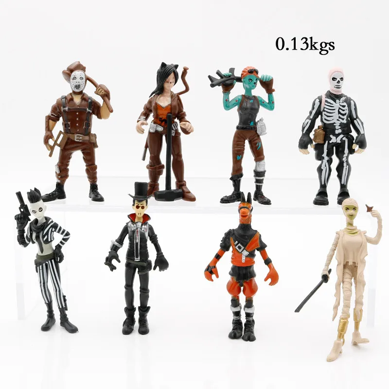 

8pcs/set Fortnight Battle Royale PVC Figures Toy Fortress Night Llama game Character Model Toys For Boy Christmas Gift 11.5cm