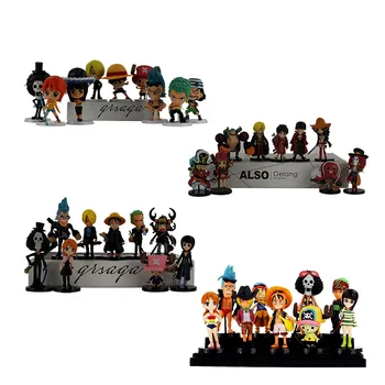 

9pcs/lot 7-10cm One Piece Figure Model Toy Hot Anime Luffy Zoro Tony Tony Chopper Figure Model Toy Kawaii PVC Model for children