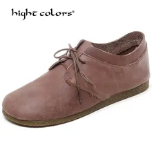 Женские Водонепроницаемые Мокасины размера плюс; женская обувь из натуральной кожи на плоской подошве со шнуровкой; коллекция года; сезон весна-осень; Цвет Кофейный, бежевый; повседневная женская обувь; PF865