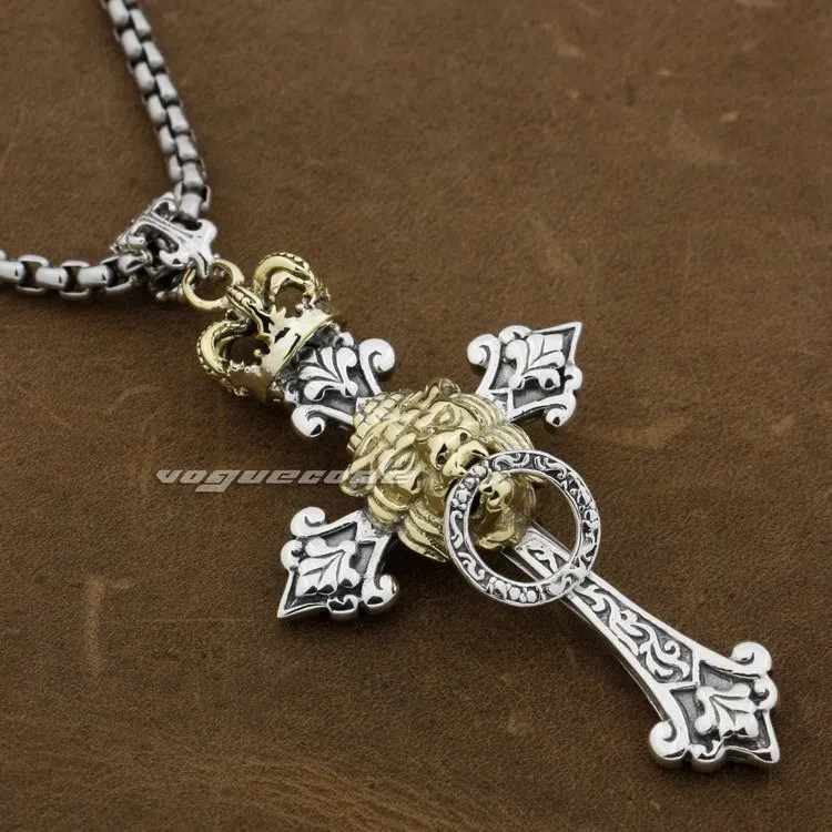 Купить раста золотая корона лев крест серебро 925 пробы мужская ...