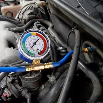 

R134 R22 R404A R410 Air Conditioner Fluoride Tube With Quick Release Refrigerant Connector Cold Pressure Gauge Auto Car Repair