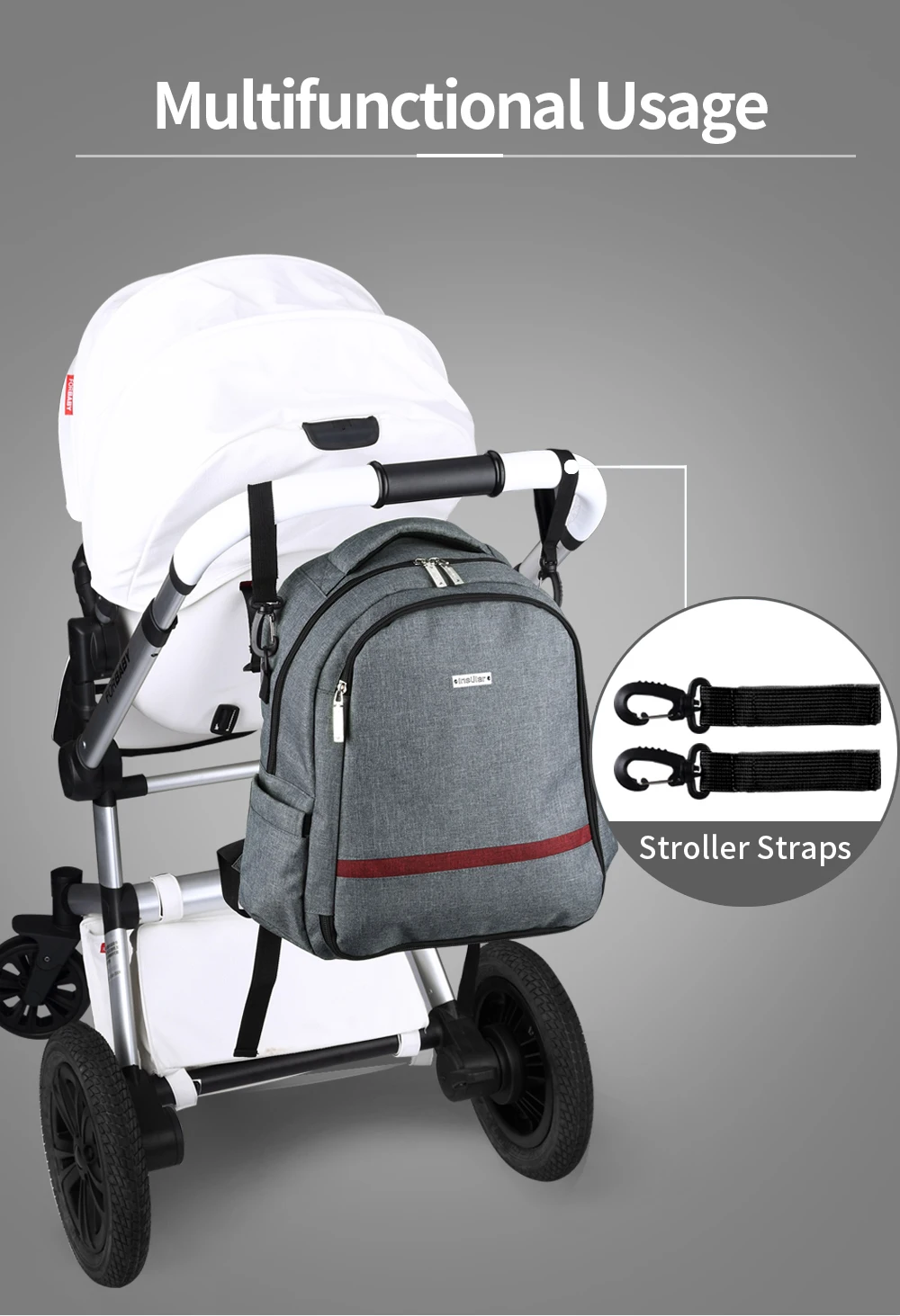 Сумка для детских подгузников, рюкзак для мам и мам, деловой стиль, одноцветные многофункциональные сумки для детских колясок, дорожная сумка для подгузников, уход за ребенком