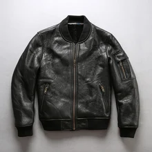 Новинка, фабричная Мужская Черная куртка из натуральной овчины B3, повседневная куртка для холодной зимы, куртки для пилотов, куртки для русской зимы