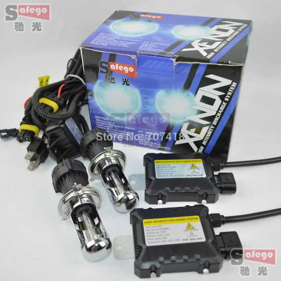 

1set 12V 35W HID hi/lo bixenon H4 kit 4300K 6000K 5000K 8000K 10000K 12000K Hi Low hid bi xenon h4 kit Car headlight