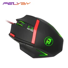 FELYBY M801 игровой Мышь проводной программируемый 16400 Точек на дюйм 9 кнопки RGB светодио дный мыши для компьютера и ноутбука