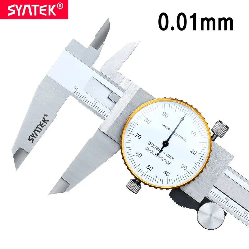Syntek Dial Calipers 6" 8" 150 200mm Metric Gauge High Precision Dial