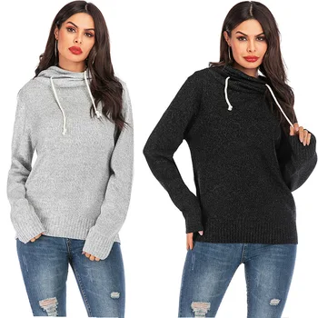 

Windproof Women Hooded Sweater 2019 Warm Pullovers Women Outerwear Long Sleeve Womens Sweaters Casual Jumpers Women Pull Femme