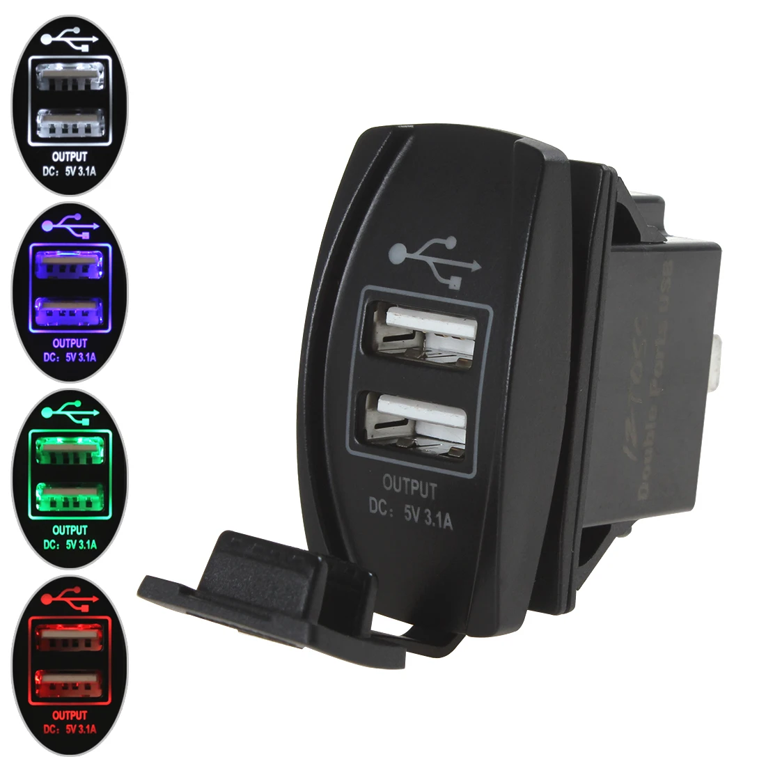 إضاءة مقاومة للماء DC12-24V دراجة نارية المزدوج USB مقبس شاحن الطاقة امدادات الطاقة ل GPS المحمول هاتف لوحي الكمبيوتر كاميرا