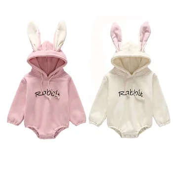 

0-24M Autumn Baby Girl Clothes Casual Animal Ear Design Hoodie Romper Infant Long Sleeve Jumpsuit Costumes