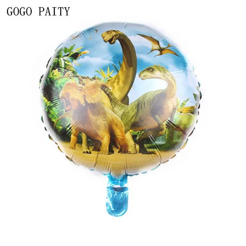 

GOGO PAITY New 18-inch round dinosaur aluminum balloons Children's holiday party layout decorative balloons Self-sealing